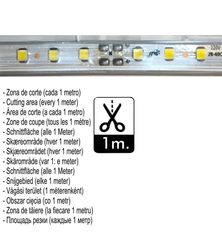 Led strip COB Warm Wit - 10 meter - losse strip met 2520 leds kopen? Bestel via