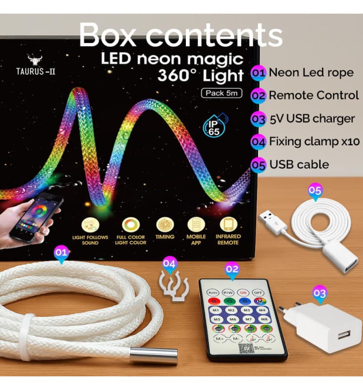 LETRONIX RGBIC Kit Illuminazione LED Per Auto – 4 Porte + 4 Maniglie – Strisce Full LED Da 75cm – Controllo APP E Telecomando – 16,7 Milioni Di Colori - 2