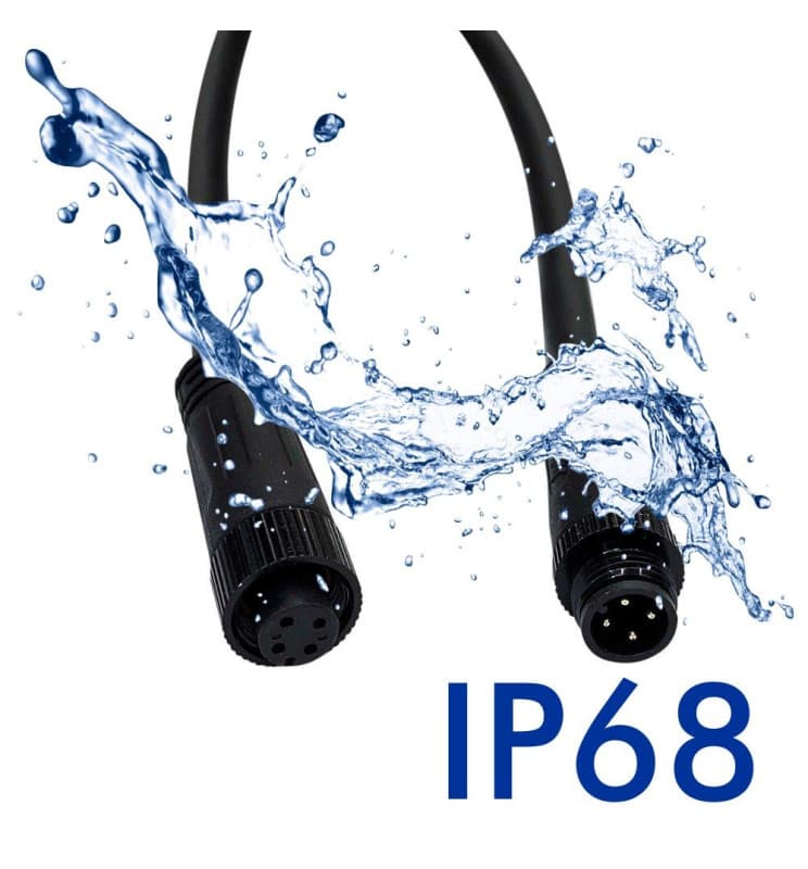 YETOR Connettore impermeabile 2pin, IP68 16WAG T Forma 1 Maschio-Divided-2 Femmina Spillter Connettore, Cavo di Estensione LED per Auto, Barca, Striscia LED Indoor/Outdoor