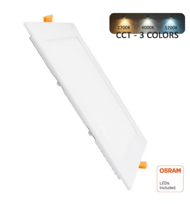 Placa Slim LED Cuadrada 24W - CCT - OSRAM CHIP DURIS E 2835 - Corte 205mm - Imagen 1