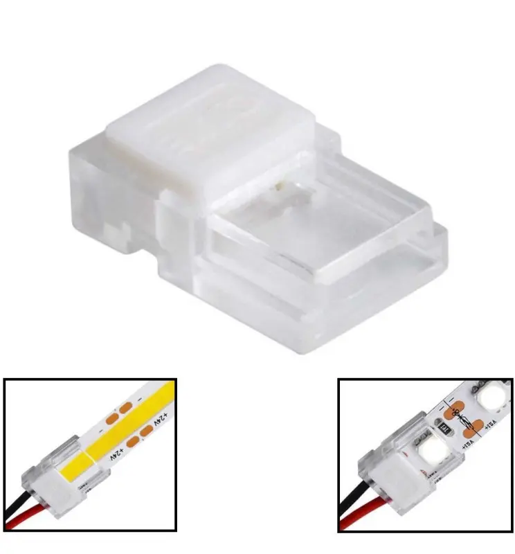 Conector  para tiras LED COB + SMD - 8mm - IP20 - Imagen 1