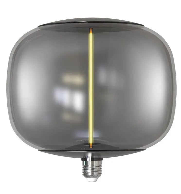 Bombilla LED Filamento Cristal Ahumado BIG - 4W E27 - T220 - Ambar - Imagen 1