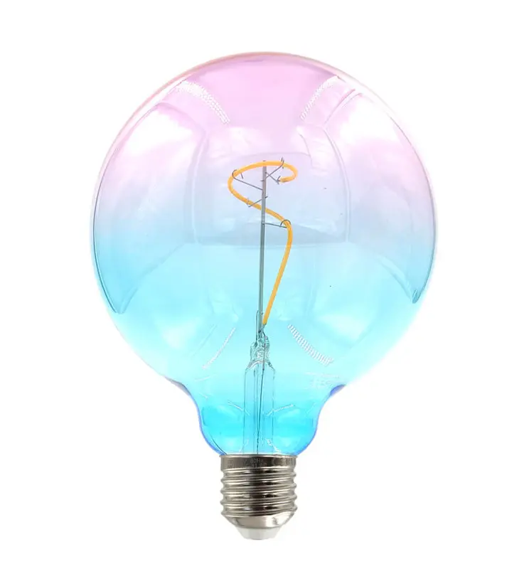 Bombilla LED Filamento - ORQUIDEA - 4W E27 - G125 -  Ámbar - Imagen 1
