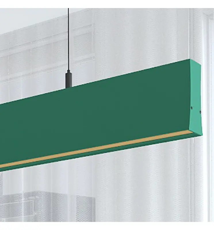 Lámpara Lineal Colgante LED - LOLA Verde patina - 0.5m - 1m - 1,5m - 2m - Imagen 1