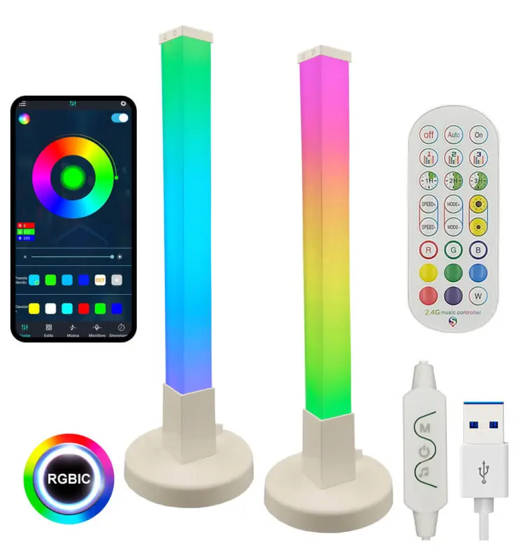 Lámpara de Mesa LED 3.5W - Ambient Light - RGBW DIGITAL + Control remoto + App - 45cm - Imagen 1
