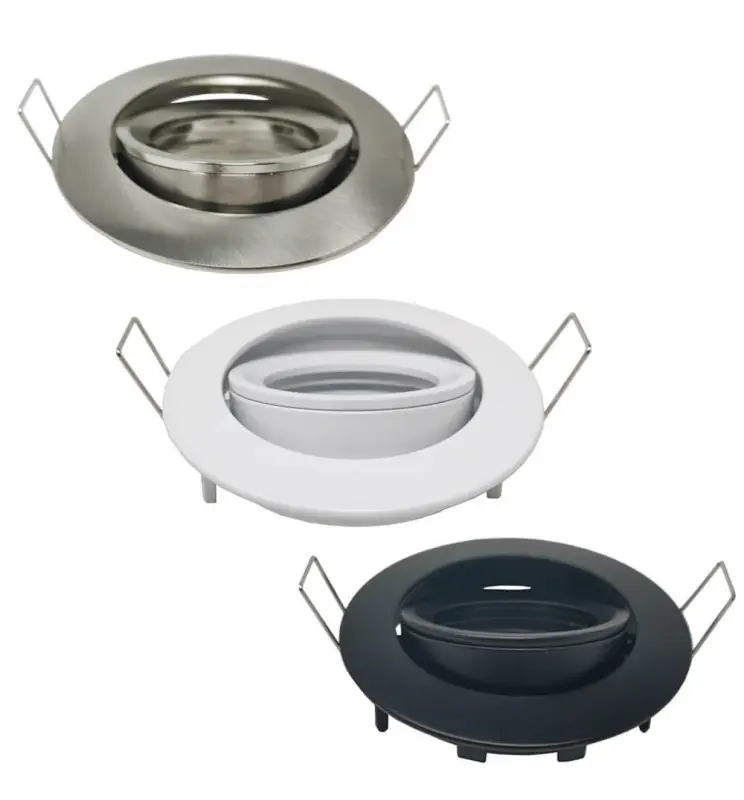 Inel Rotund Orientabil pentru Bec Dicroic LED GU10 MR16 - Ø82mm - Aluminiu - Imagen 1