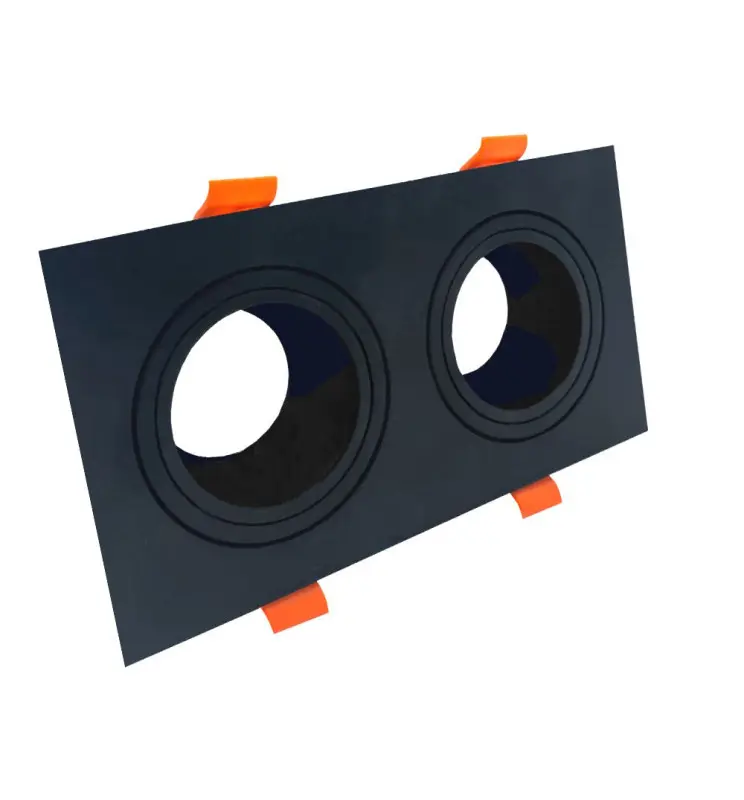 Aro Marco NEGRO - DOBLE -  orientable para GU10 LED - Imagen 1