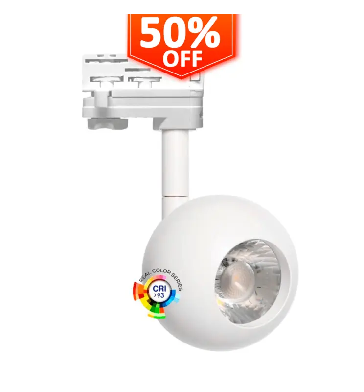 Foco LED 10W FENIX Blanco Carril Trifásico CRI+93 - Imagen 1