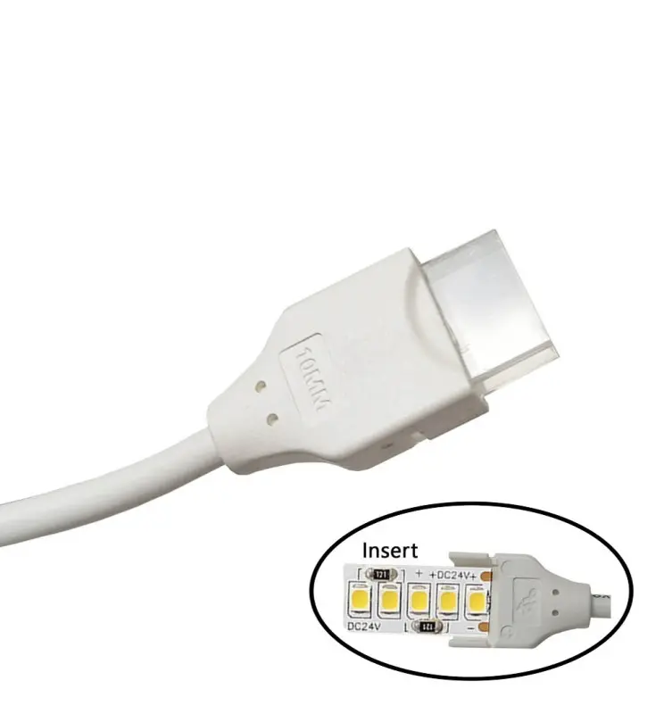 Conector  para tiras LED COB + SMD - 8mm - 10mm - IP65 - Imagen 1