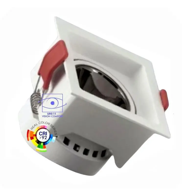 Downlight LED 5W - 8W -12W Carré Blanc - Bridgelux Chip - UGR11- CCT- CRI+92 - Imagen 1