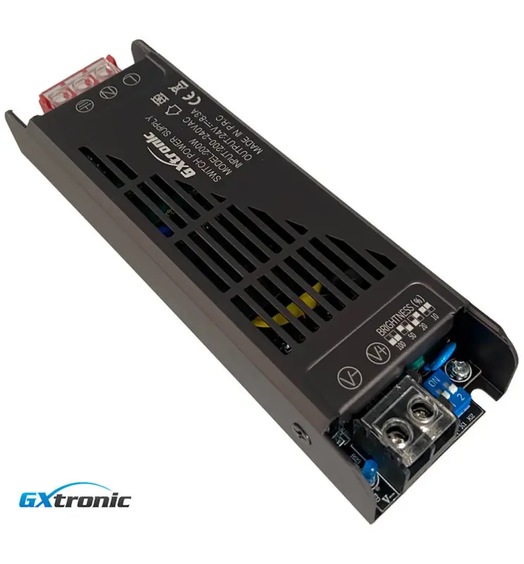 Fuente Alimentación 24V 200W 2.5A - Aluminio IP20 - GXtronic - Imagen 1