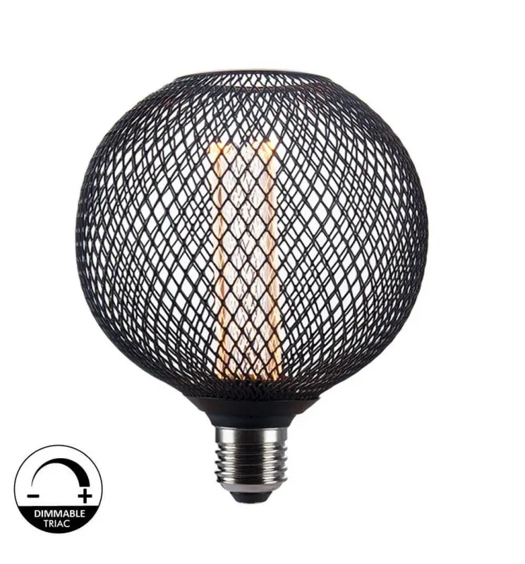 Bombilla LED Modern Metal Negro 4W E27 - Dimable - Imagen 1