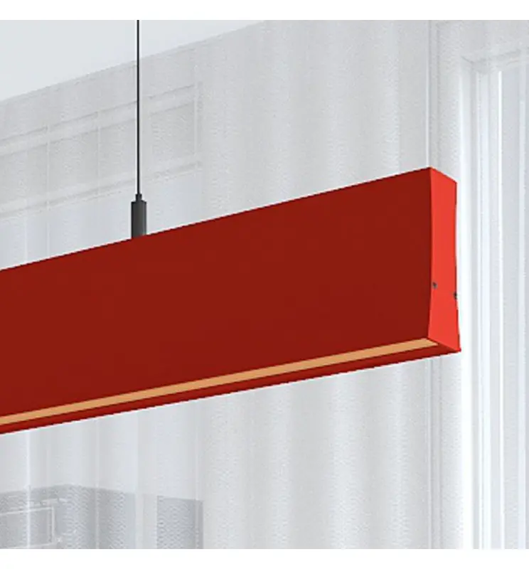 Lámpara Lineal Colgante LED - LOLA Rojo tomate - 0.5m - 1m - 1,5m - 2m - Imagen 1