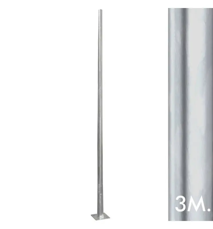Columna Troncocónica Galvanizada -  3 metros - Punta 60mm - Imagen 1