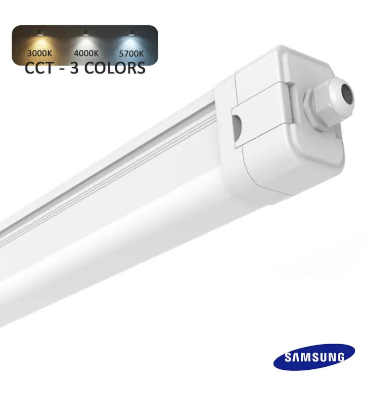 Regleta Estanca LED 40W-20W SAMSUNG chip - LUMINAIRE - 3CCT - 120cm - Imagen 1