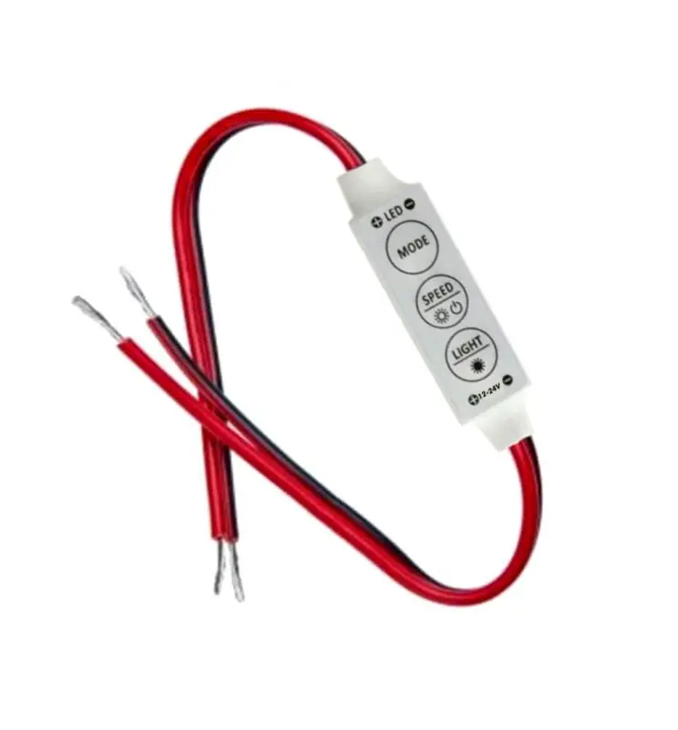 Mini Controlador Dimmer Tira Led Monocolor 12V/24V  DC - Imagen 1