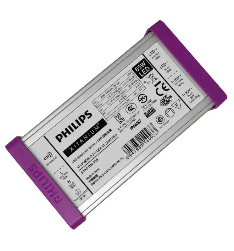 Driver Programmabile dimmerabile Philips XITANIUM per LED 65 W - 1050 mA - 5 Anni di Garanzia - Imagen 1