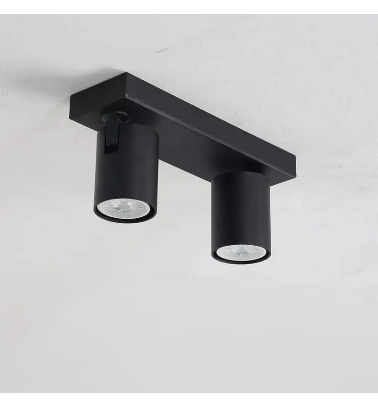 Aplique de Techo Orientable Negro para 2x GU10 - Imagen 1