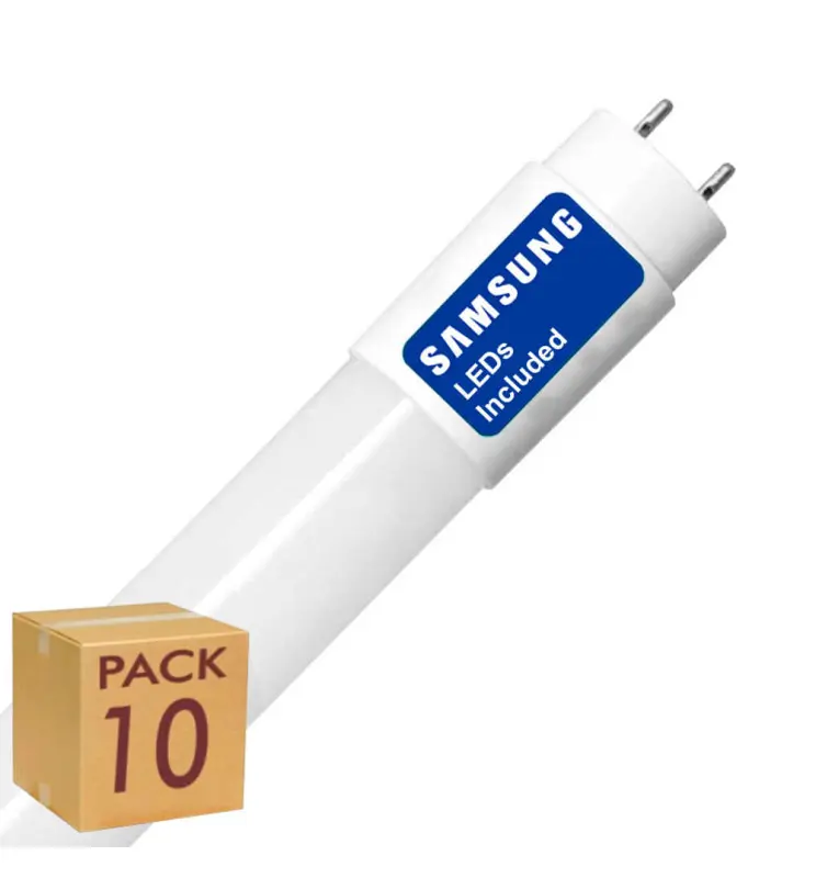 PACK10 - Tubo LED 9W Cristal 60cm 300º - SMD2835 SAMSUNG - Alta Luminosidad 130Lm/W - Imagen 1