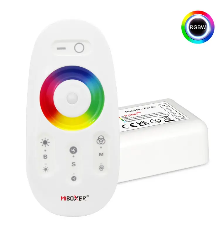 Controladora + Control Remoto para Tira LED RGBW DC12-24V - 2.4GHz RF - 6A/CH - Imagen 1