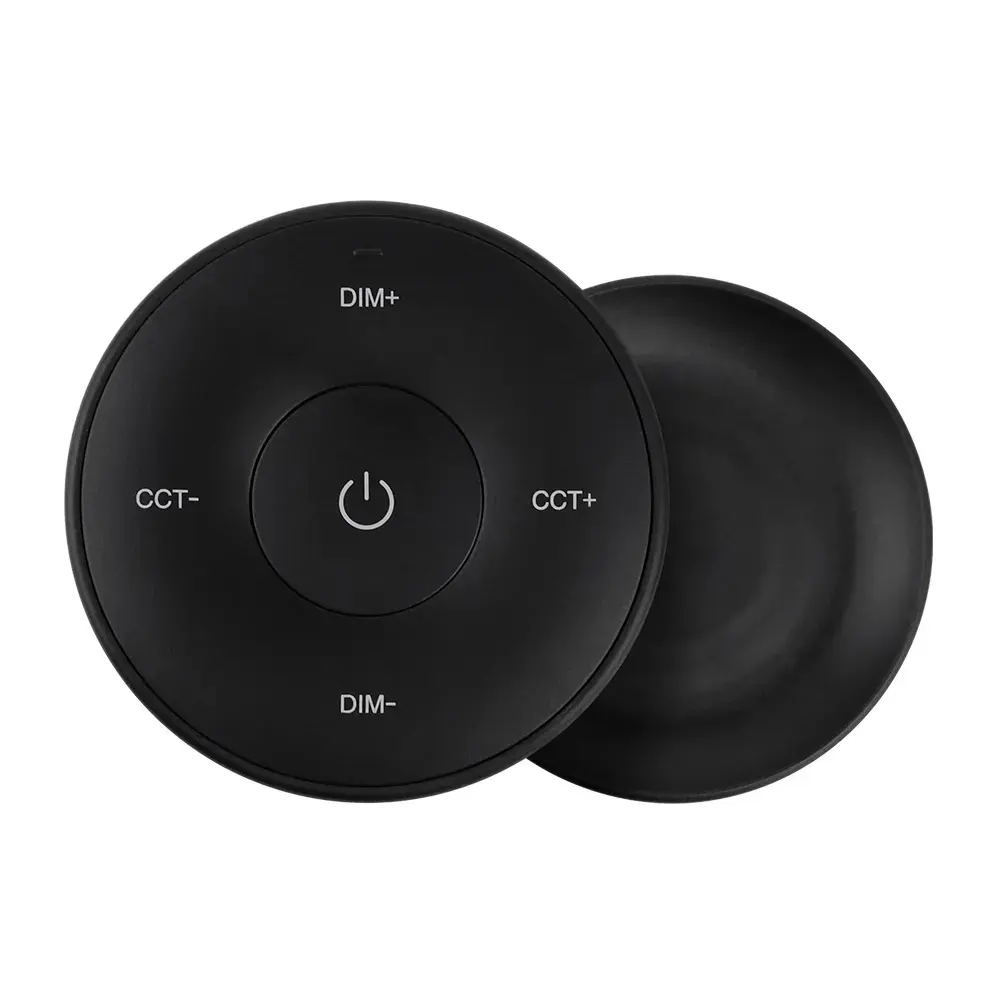 Mini Control remoto RF Negro | Regulador + CCT + Monocolor | Táctil - Imagen 1