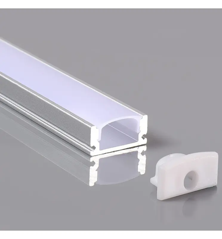 Perfil Aluminio 2 metros en superficie | para Tiras de LED | 17mm x 7,8mm - Imagen 1