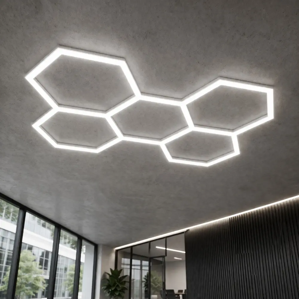 Lámpara LED Hexagonal Panel de Abeja | ARTISTIC SMD2835 OSRAM CHIP | L120CM - Imagen 1