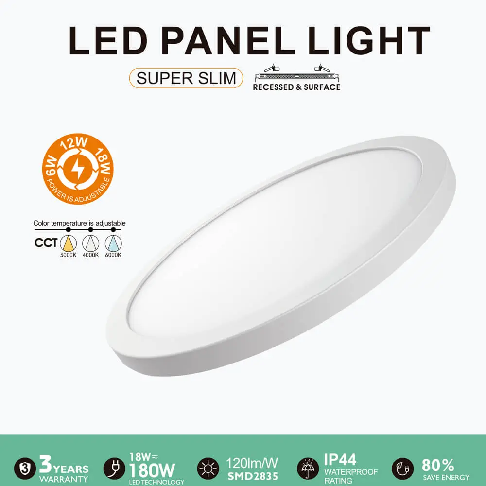 Plafón LED + Downlight Circular 6W-12W-18W | NEW MOSS SLIM | 3CCT | IP44 - Imagen 1