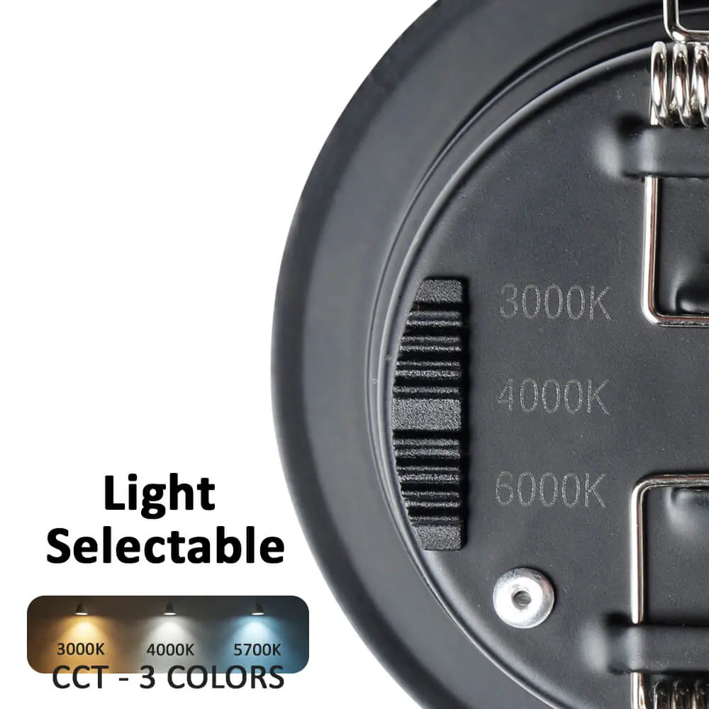 Foco empotrable LED 8W Ignífugo | Regulable TRIAC | 3CCT IP65 36º | Negro - Imagen 1