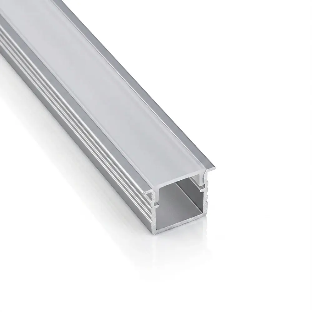 Perfil Aluminio Empotrable 2 metros | para Tiras de LED | 15mm x 10,4mm - Imagen 1