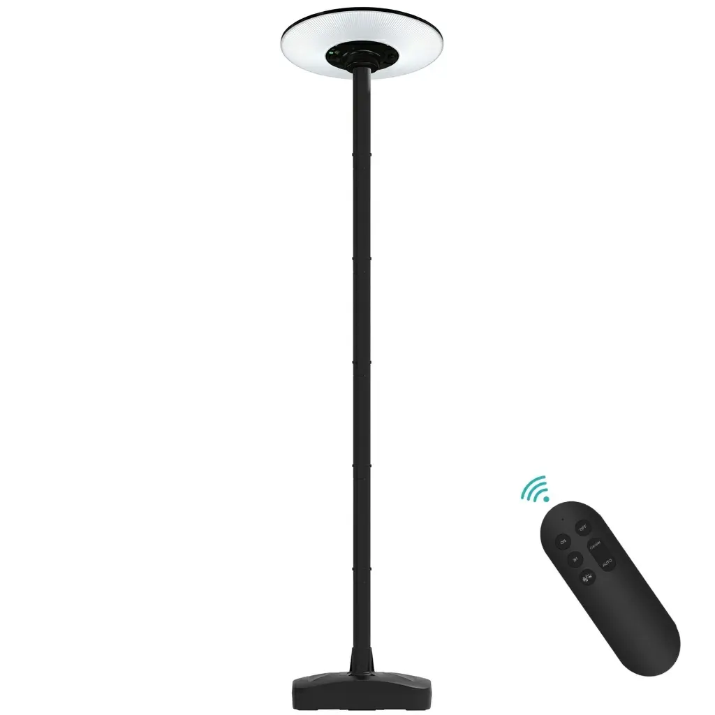 Kit Farola LED Solar EcoUrban 120 1800Lm | Sensor PIR + Control Remoto + Poste Aluminio 2,5metros | 3CCT - Imagen 1