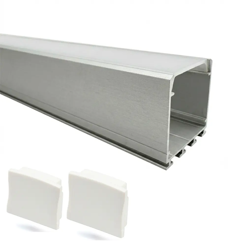 Profilo in alluminio LED da superficie 2m | per 2 strisce LED da 8 mm | 26 × 26 mm - Imagen 1