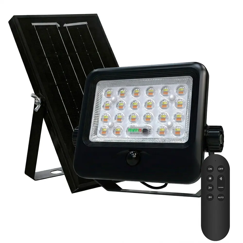 Foco Proyector LED Solar EcoLite 40 1200Lm 3CCT | Sensor PIR + Control Remoto | IP65 - Imagen 1