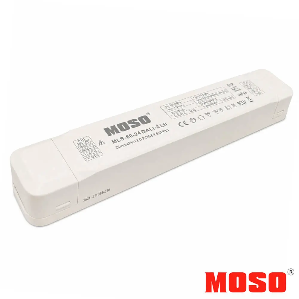 Fuente de alimentación LED MOSO 24VDC 80W voltaje constante Serie MLS DALI-2 | No Flicker - Imagen 1