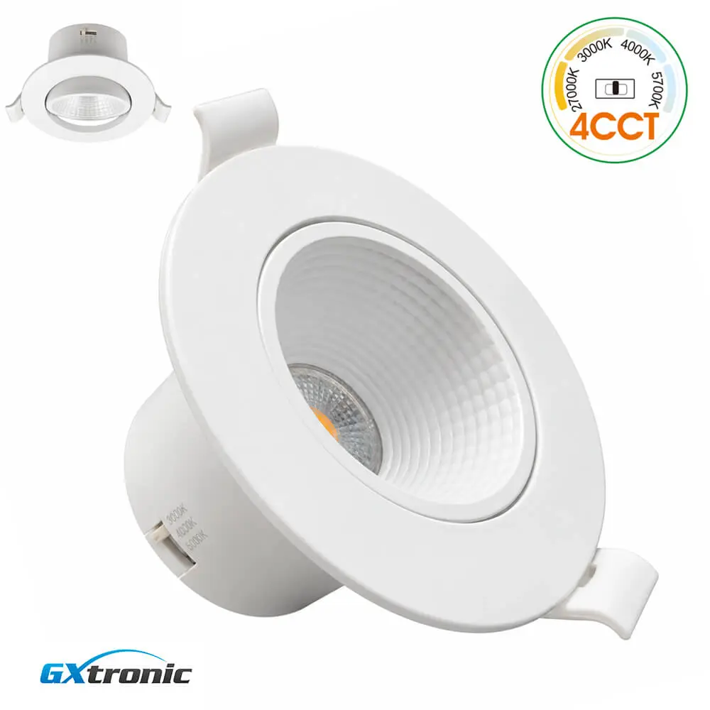 Foco Empotrable LED 7W Circular 4CCT SMD2835 UGR<13 | 38° Blanco - Imagen 1