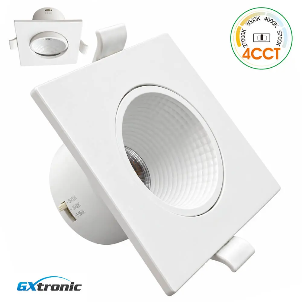 Foco Empotrable LED 7W Cuadrado 4CCT SMD2835 UGR<13 | 38° Blanco - Imagen 1