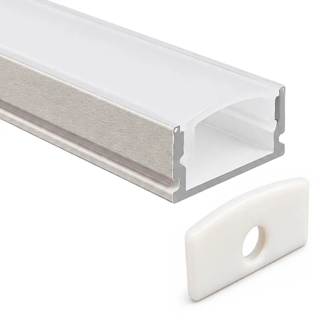 Perfil Aluminio Blanco 2 metros en superficie para Tiras de LED | 17,4mm x 7mm - Imagen 1