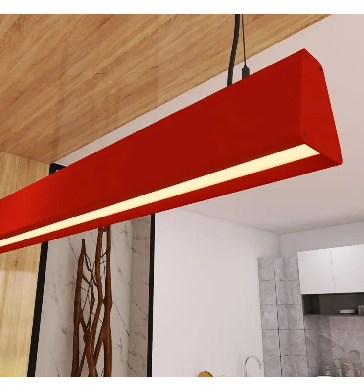 Lámpara Lineal Colgante LED - CARMEN Rojo Tomate - 0.5m - 1m - 1,5m - 2m - Imagen 1