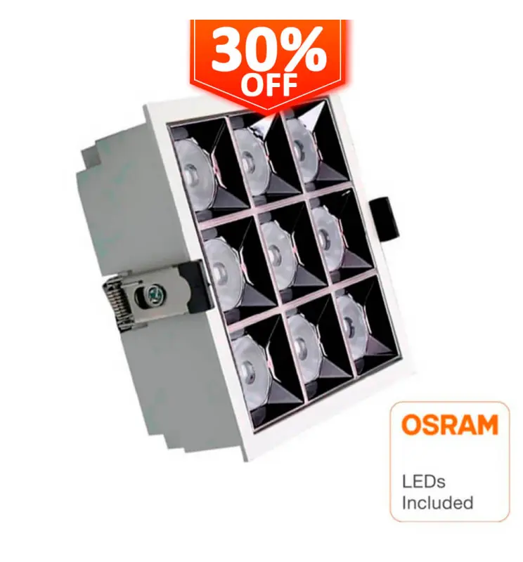 Empotrable LED 40W  OSRAM Chip  PALACE  24º UGR17 140lm/W - Imagen 1