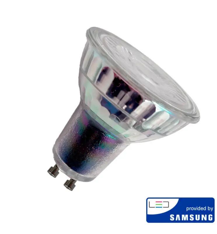 Dicroica LED GU10 6W | SMD2835 SAMSUNG 145Lm/W |GLASS 38º - Imagen 1