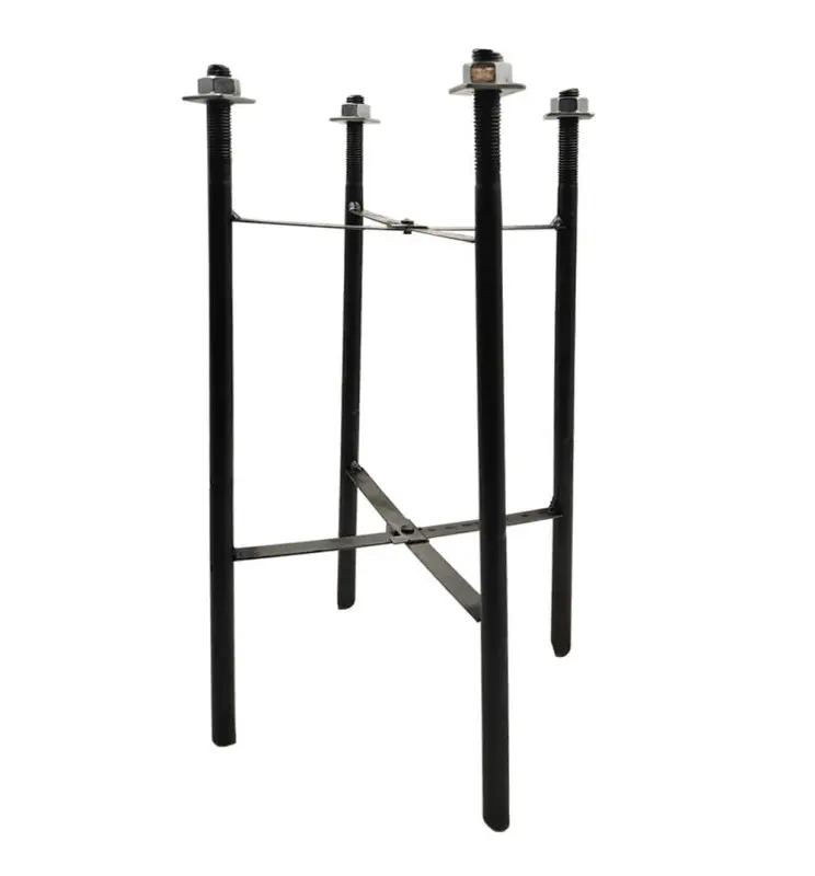 Plantilla 22x22 con Pernos de anclaje para suelo para Columna - Acero - 40cm - Imagen 1