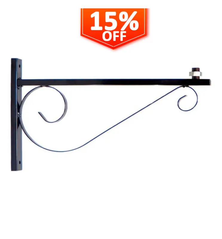 Soporte Pared y Columna modelo Forja 60cm - Negro brillo - Imagen 1