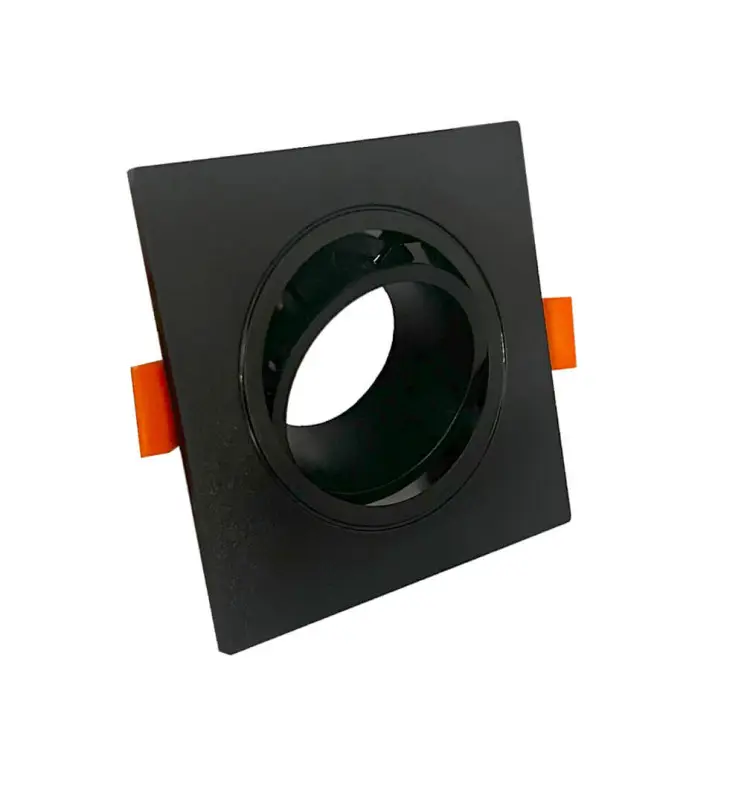 Aro Marco Cuadrado NEGRO Orientable para GU10 LED - Imagen 1