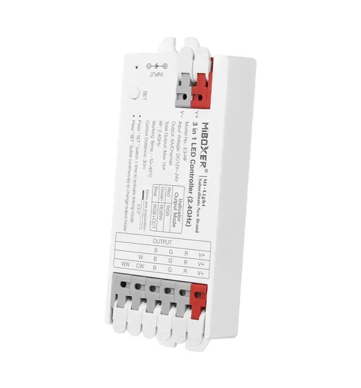 Controladora LED 3 en 1 RGB + RGBW + RGBCCT - RF 2,4 GHz - 12-24V - Imagen 1