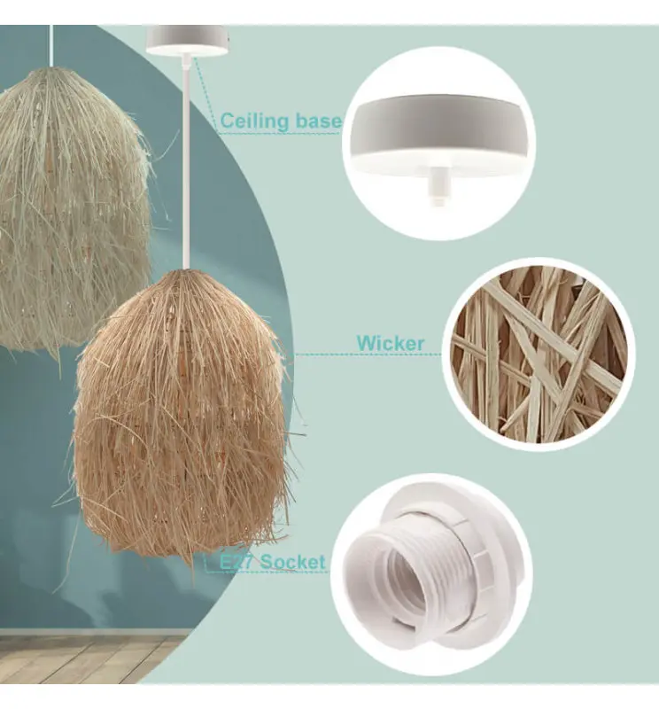 Lámpara Colgante | RATTAN LAOS | para LED E27 - Imagen 1