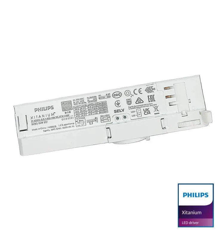 Driver LED Philips XITANIUM para carril trifásico XI 36W-42W/a0.9-1.05A 40V DS 3CW 240V - 5 años Garantía - Imagen 1