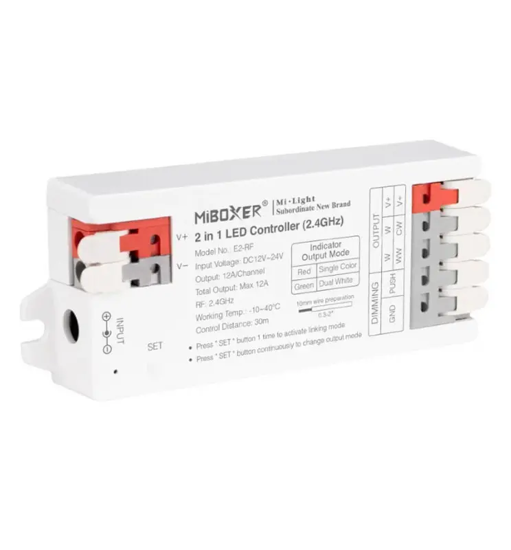Controlador LED 2 en 1 Monocolor + CCT - 2,4 GHz RF - Imagen 1