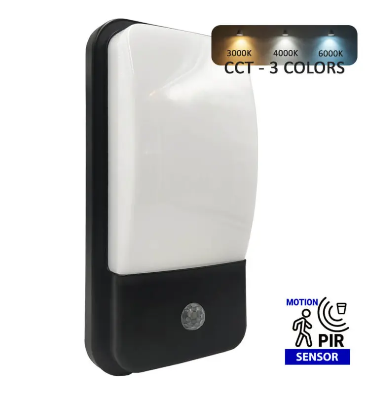 Aplique LED Interior y Exterior - 20W 3CCT - Con Sensor movimiento PIR - IP65 - Imagen 1