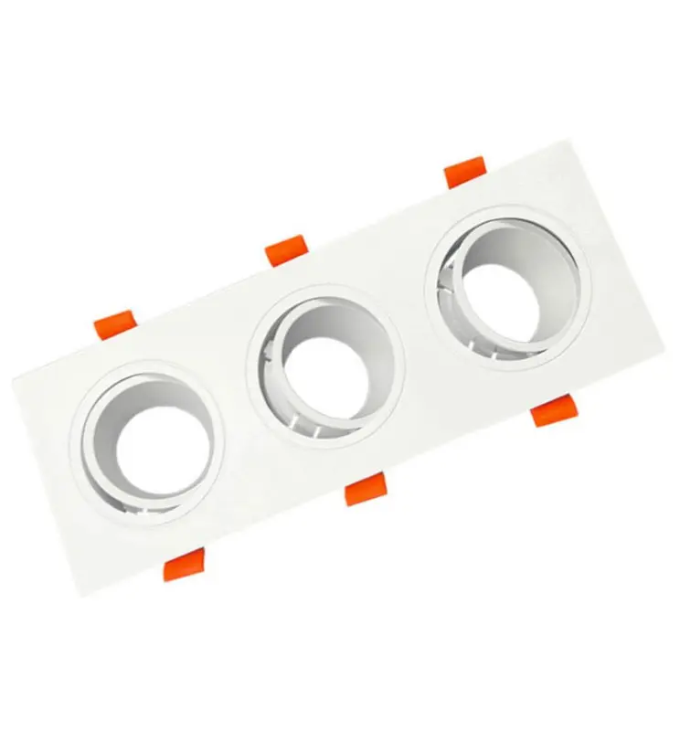 Aro Marco BLANCO - TRIPLE -  Orientable para GU10 LED - Imagen 1