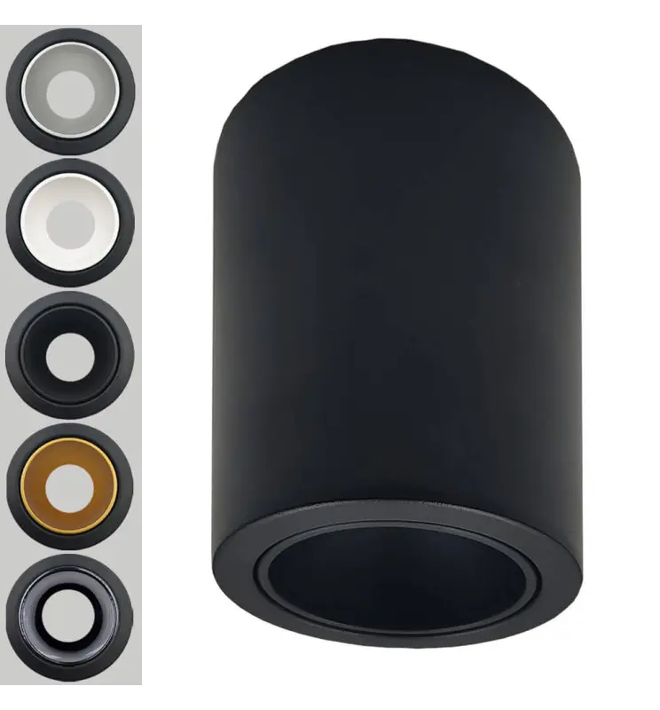 Aplique de techo basculante - Serie Oculus - GU10-MR16 - Exterior negro - Imagen 1